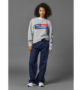 Red Bull Racing x Pepe Jeans Felpa girocollo con grafica color block grigia