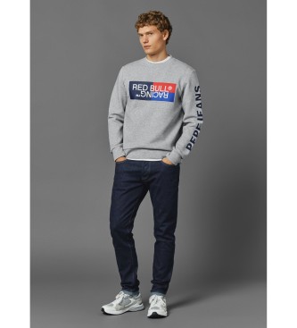 Red Bull Racing x Pepe Jeans Felpa girocollo con grafica color block grigia