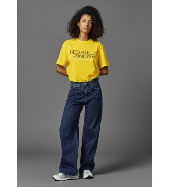 Red Bull Racing x Pepe Jeans Żółta koszulka unisex z nadrukiem