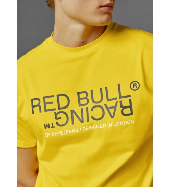 Red Bull Racing x Pepe Jeans Żółta koszulka unisex z nadrukiem