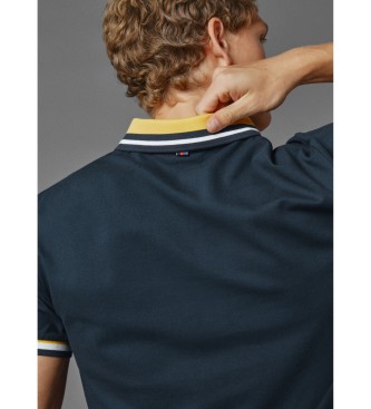 Red Bull Racing x Pepe Jeans Poloshirt med vvet piqu i stretch marinebl