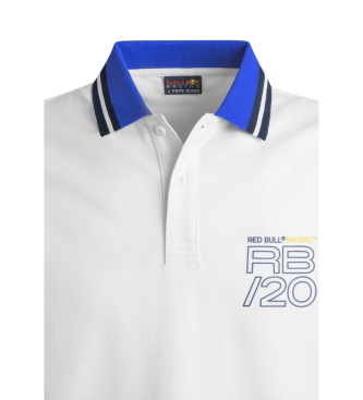 Red Bull Racing x Pepe Jeans Polo en piqu tiss extensible blanc