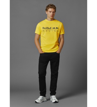 Red Bull Racing x Pepe Jeans Żółta koszulka z nadrukiem logo kierowcy