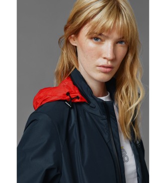 Red Bull Racing x Pepe Jeans Marineblaue gesteppte Windbreaker-Jacke