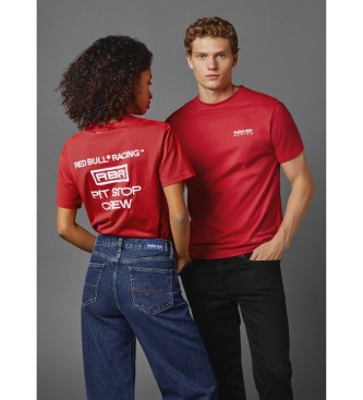 Red Bull Racing x Pepe Jeans Uniseks T-shirt met rode opdruk