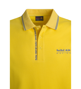 Red Bull Racing x Pepe Jeans Polo con logo giallo con riga Rbr