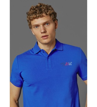 Red Bull Racing x Pepe Jeans Polo interlock logo in relif blauw