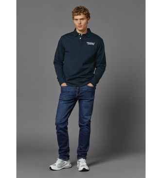 Red Bull Racing x Pepe Jeans Langrmet navy rugby-poloshirt