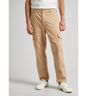 Pepe Jeans Spodnie Regular Cargo w kolorze beżowym