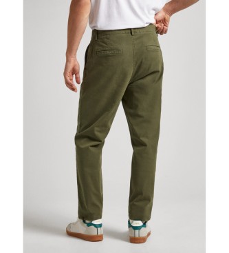 Pepe Jeans Redne hlače Chino zelene barve
