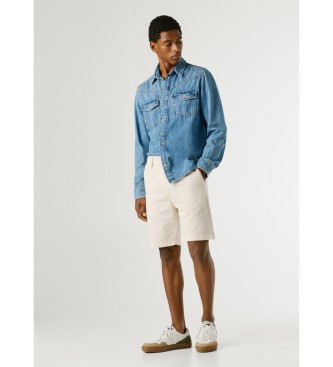 Pepe Jeans Pantaloncini chino bianchi a taglio dritto