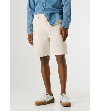 Pepe Jeans Pantaloncini chino bianchi a taglio dritto