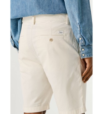 Pepe Jeans Pantaloncini chino bianchi a taglio dritto