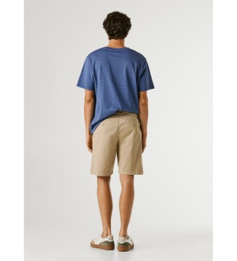 Pepe Jeans Pantaloncini chino beige a taglio dritto