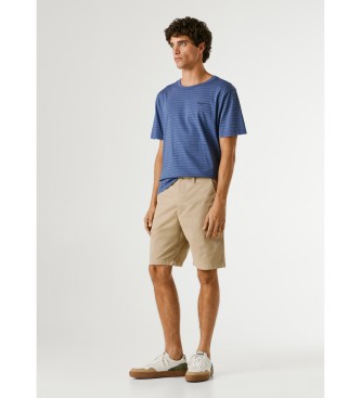 Pepe Jeans Pantaloncini chino beige a taglio dritto