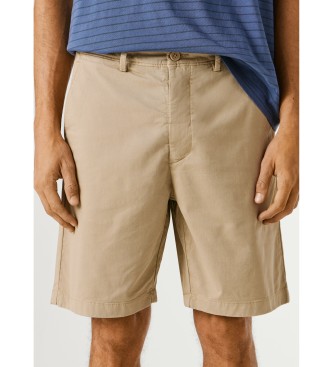 Pepe Jeans Pantaloncini chino beige a taglio dritto
