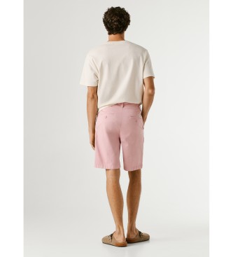 Pepe Jeans Pantaloncini chino rosa a gamba dritta