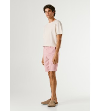 Pepe Jeans Pantaloncini chino rosa a gamba dritta