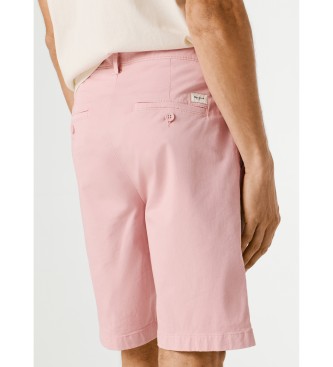 Pepe Jeans Pantaloncini chino rosa a gamba dritta