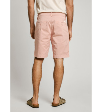 Pepe Jeans Pink stretch twill fabric chino shorts