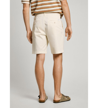 Pepe Jeans Chino shorts in white stretch twill fabric