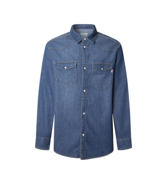 Pepe Jeans Camicia blu classica
