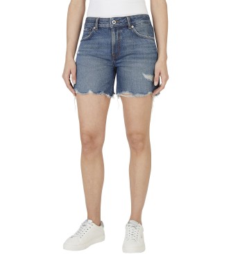 Pepe Jeans Short Regular Distressed bleu