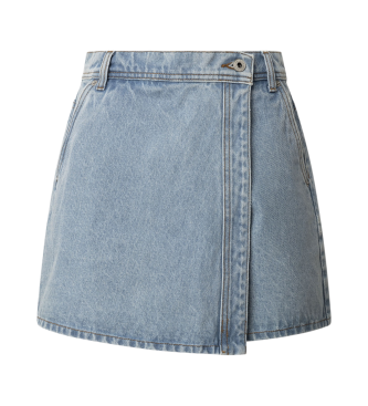 Pepe Jeans Gonna-pantalone in tessuto denim rigido blu