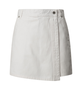 Pepe Jeans Skort aus weiem festem Denim-Stoff