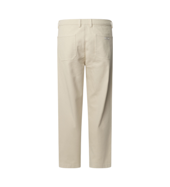 Pepe Jeans Pantalon chino cru blanc