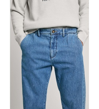 Pepe Jeans Cal�as de ganga Relaxed Chino Stripe azul