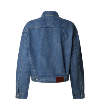 Pepe Jeans Giacca in tessuto denim rigido blu