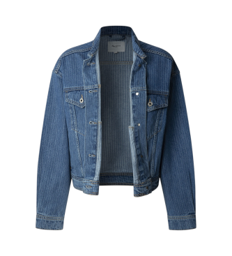 Pepe Jeans Giacca in tessuto denim rigido blu