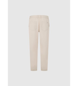 Pepe Jeans Džins hlače sproščenega kroja s spuščenim mednožjem v barvi ecru