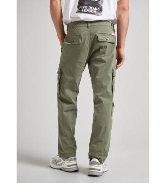 Pepe Jeans Relaxed Multi Pockets Trousers green