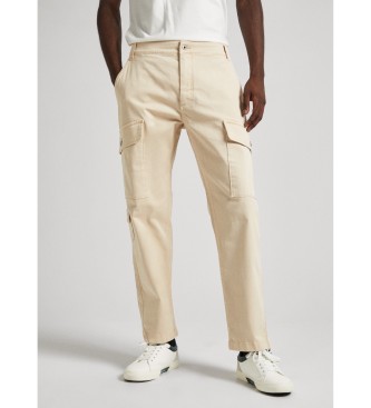 Pepe Jeans Afslappede bukser med flere lommer beige