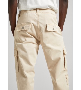 Pepe Jeans Spodnie z wieloma kieszeniami w kolorze beżowym