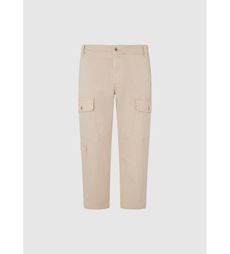 Pepe Jeans Relaxte broek met meerdere zakken beige