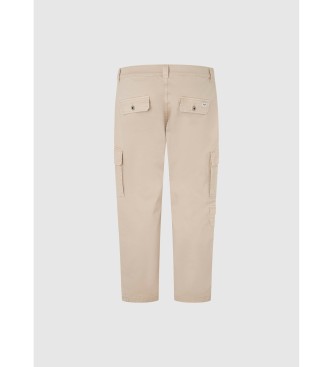 Pepe Jeans Spodnie z wieloma kieszeniami w kolorze beżowym