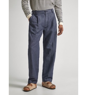 Pepe Jeans Sproščene hlače Chino Fit sive barve