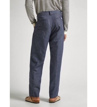 Pepe Jeans Sproščene hlače Chino Fit sive barve
