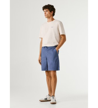 Pepe Jeans Pantaloncini comodi in popeline blu navy, modello slip-on.