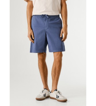 Pepe Jeans Pantaloncini comodi in popeline blu navy, modello slip-on.