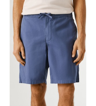 Pepe Jeans Pantaloncini comodi in popeline blu navy, modello slip-on.