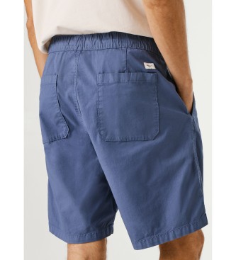Pepe Jeans Pantaloncini comodi in popeline blu navy, modello slip-on.