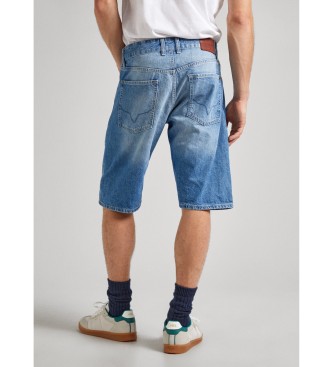 Pepe Jeans Sproščene bermuda hlače modre barve
