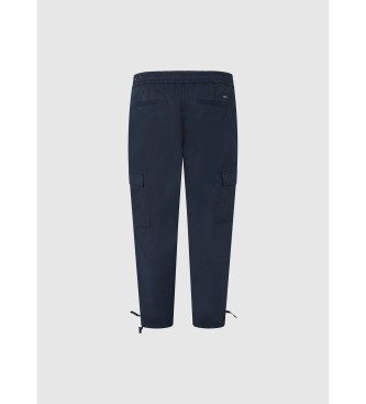 Pepe Jeans Sproščene ravne hlače Cargo Navy