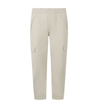 Pepe Jeans Cargo broek Relaxed Straight beige
