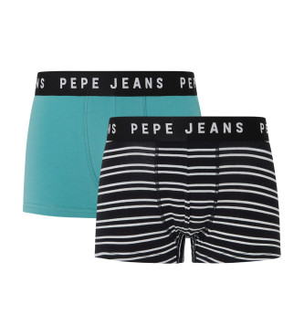 Pepe Jeans Pakke med 2 bl Retro-boxershorts