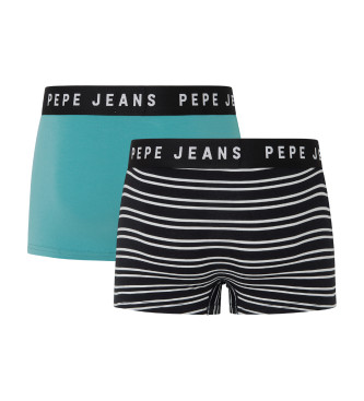 Pepe Jeans Frpackning med 2 bl Retro-boxershorts